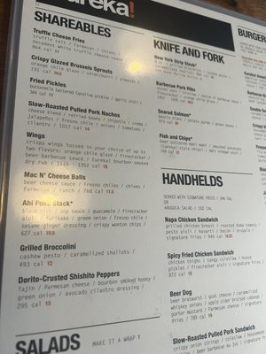 Menu photo 6 Eureka! Carlsbad, CA