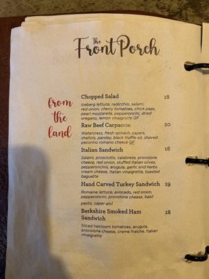 Menu photo 3 The Front Porch Palm Springs, CA Menu photo 3 The Front Porch Palm Springs, CA