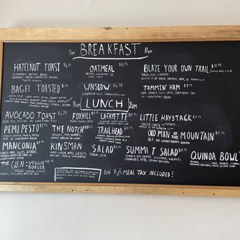 Franconia Coffee House - Breakfast and lunch menu / April 2024 - Coffee & Tea Near Me - Franconia, New Hampshire