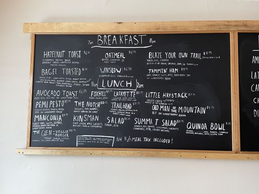 Menu photo 3 Franconia Coffee House Franconia, NH