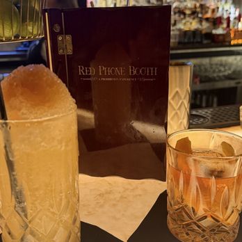 Red Phone Booth - Rum drink and smoked old fashioned - Cigar Bars Near Me - Miami, Florida