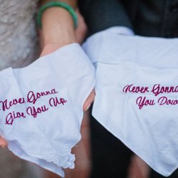Cotton Shoppe - Embroidered hankies for our wedding. Cotton Shoppe did a wonderful job.