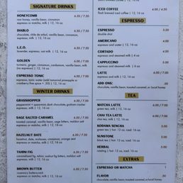 Coffee & Tea menu (3/5/26) Coffee & Tea menu (3/5/26)