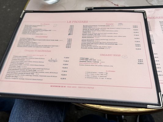 Menu photo 1 Le Progrès Paris, 75 Menu photo 1 Le Progrès Paris, 75