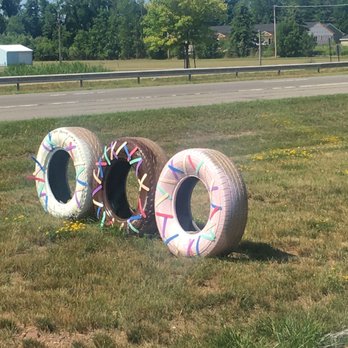 Dunkin' - Tires painted like donuts So cute!! - Donuts Near Me - Ontario, New York Dunkin' - Tires painted like donuts So cute!! - Donuts Near Me - Ontario, New York