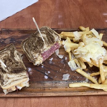 The Local Bite - Blue Ribbon Reuben on marbled rye with Parmesan Garlic Fries - American Near Me - Loudon, Tennessee The Local Bite - Blue Ribbon Reuben on marbled rye with Parmesan Garlic Fries - American Near Me - Loudon, Tennessee