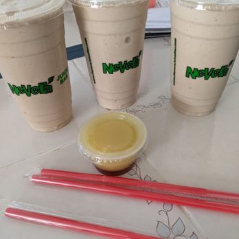 Nevera Juice Bar - 3 peanut chocolate banana shake and a fresh start shot. - Juice Bars & Smoothies Near Me - Downey, California