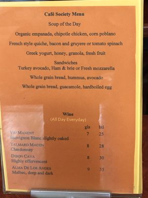 Menu photo 8 Cafe Society Half Moon Bay, CA Menu photo 8 Cafe Society Half Moon Bay, CA