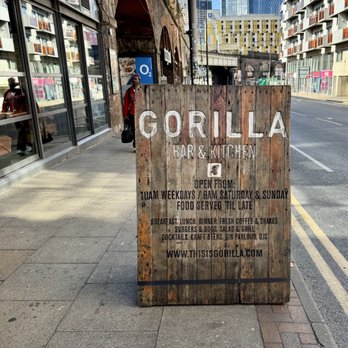 Gorilla - Sidewalk board - Breakfast & Brunch Near Me - Manchester, XGM Gorilla - Sidewalk board - Breakfast & Brunch Near Me - Manchester, XGM