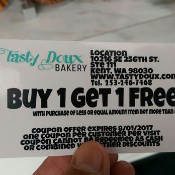Tasty Doux - Buy 1 Get 1 Free... Yay! - Bakeries Near Me - Kent, Washington Tasty Doux - Buy 1 Get 1 Free... Yay! - Bakeries Near Me - Kent, Washington