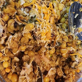 Desi District - Samosa in aloo tikki chaat - Indian Near Me - Dunwoody, Georgia Desi District - Samosa in aloo tikki chaat - Indian Near Me - Dunwoody, Georgia