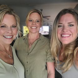 Beauty And Bliss - A selfie after Andrea(right) did our hair and makeup.  Love it!!!