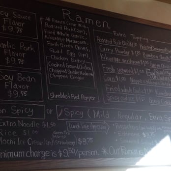 Ramen Dojo - Menu board - Ramen Near Me - San Mateo, California Ramen Dojo - Menu board - Ramen Near Me - San Mateo, California