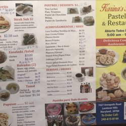 Karinas Bakery And Restaurant - The menu!