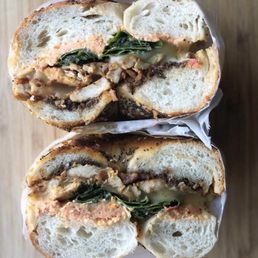 two halves of a sandwich