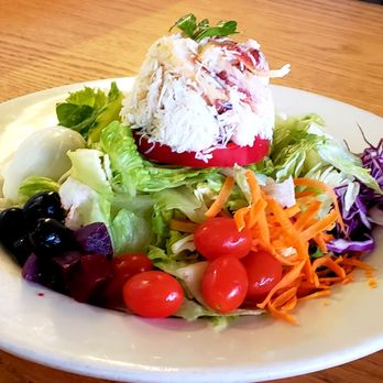 The Wharf - Huge Northwest Dungeness crab topped salad. Enough for two! - Seafood Near Me - Fort Bragg, California The Wharf - Huge Northwest Dungeness crab topped salad. Enough for two! - Seafood Near Me - Fort Bragg, California