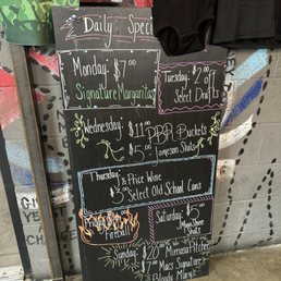 Specials board! Specials board!