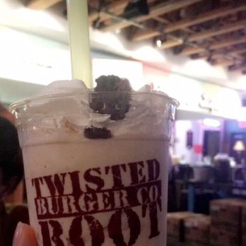 Twisted Root Burger - Peanut butter & brownie shake - Burgers Near Me - Bedford, Texas Twisted Root Burger - Peanut butter & brownie shake - Burgers Near Me - Bedford, Texas