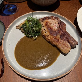 SAAM - Om Pork Chop: crushed peppercorn to boosting the flavor of pork chop is unexpected, mushroom is also great - Thai Near Me - San Francisco, California SAAM - Om Pork Chop: crushed peppercorn to boosting the flavor of pork chop is unexpected, mushroom is also great - Thai Near Me - San Francisco, California