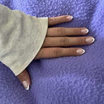 Dolee Nails - natural nail french tip gel on almond shape - Nail Salons Near Me - San Jose, California