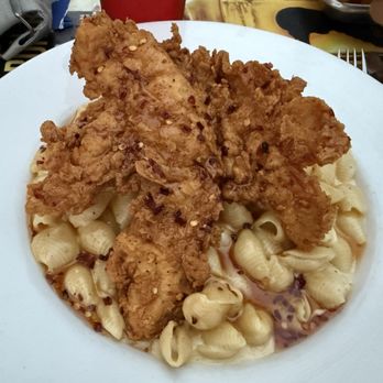Big Buoy's - Gouda man n cheese w/hot honey chicken - American Near Me - Kimberling City, Missouri Big Buoy's - Gouda man n cheese w/hot honey chicken - American Near Me - Kimberling City, Missouri