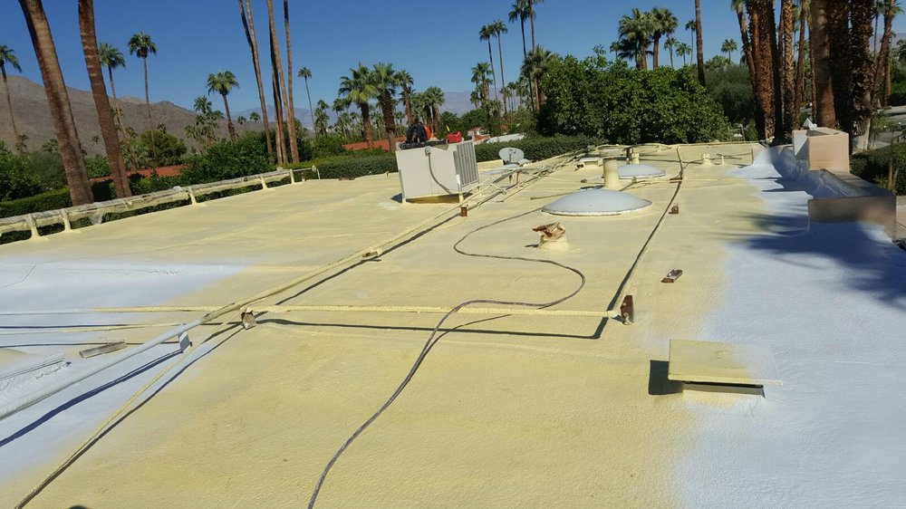 Slide of Foam Bond-A Quality Roofing