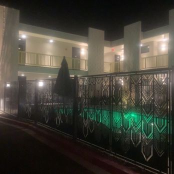 Monterey Motel - Night lights at the pool - Hotels Near Me - Albuquerque, New Mexico