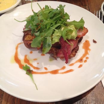 Caravan - Cornbread French toast w rocket and bacon - Breakfast & Brunch Near Me - London, XGL