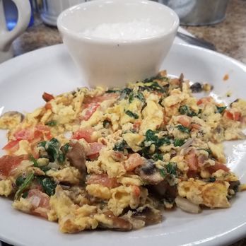 Carolyn's Cafe - Veggie Scrambler with cottage cheese. - Breakfast & Brunch Near Me - Redlands, California Carolyn's Cafe - Veggie Scrambler with cottage cheese. - Breakfast & Brunch Near Me - Redlands, California