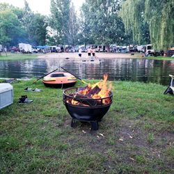 Insta Launch Campground & Marina - Our campsite view of the little beach.