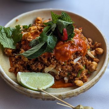 Bludorn - Crab rice - New American Near Me - Houston, Texas