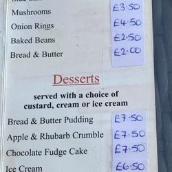 The Red Lion - Menu