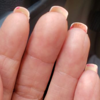 Emily Nails - You can see my pink polish they didn't get off. - Nail Salons Near Me - Atlanta, Georgia