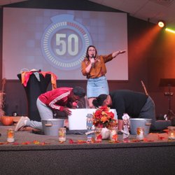 Westcoast Church - Some brave Young Adults bobbing for apples at Friendsgiving