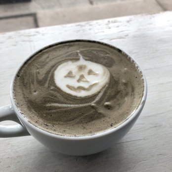 Zendo Coffee - Charcoal latte on Halloween - Coffee & Tea Near Me - Albuquerque, New Mexico Zendo Coffee - Charcoal latte on Halloween - Coffee & Tea Near Me - Albuquerque, New Mexico