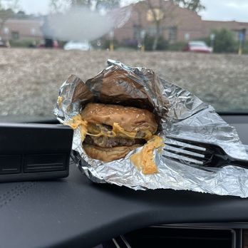 Five Guys - Tiny, empty sandwich next to a garage opener - Burgers Near Me - Encinitas, California