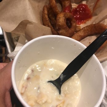 BetMGM Sportsbook at MGM Springfield - Clam chowder and onion rings - Casinos Near Me - Springfield, Massachusetts