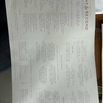 Saint & Second - Menu - New American Near Me - Long Beach, California