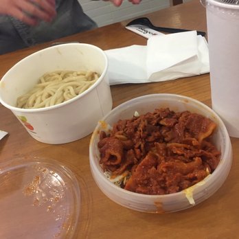 Oleego By Parks BBQ - Spicy pork bulgogi with noodles $8 plus tax - Barbeque Near Me - Los Angeles, California Oleego By Parks BBQ - Spicy pork bulgogi with noodles $8 plus tax - Barbeque Near Me - Los Angeles, California