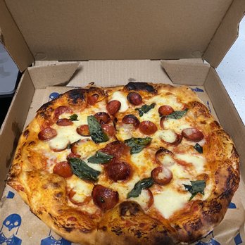 Doughbird - Margherita pizza with added pepperoni - Pizza Near Me - Phoenix, Arizona