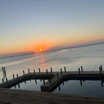Doc's Seafood & Steaks - Sunset view from window seat - Seafood Near Me - Corpus Christi, Texas