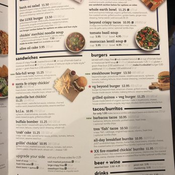 Veggie Grill by Next Level - Menu (January 2019) - Vegan Near Me - Pasadena, California Veggie Grill by Next Level - Menu (January 2019) - Vegan Near Me - Pasadena, California