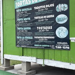 Tortas De Cuete - Menu on building