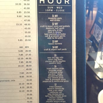 Yard House - Happy hour menu! - New American Near Me - Costa Mesa, California