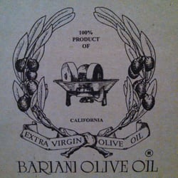 Bariani Olive Oil - Bariani Olive Oil logo on the cardboard box