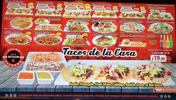 Menu photo 1 Tacos Tijuana Gig Harbor, WA Menu photo 1 Tacos Tijuana Gig Harbor, WA