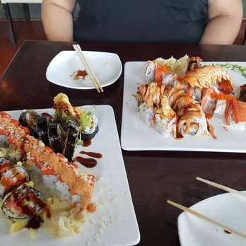 Sushi Taro - Plate on the left Buddha Belly, Red Dragon and Spider Plate on the right Lady Lobster, Angry Wagon and unagi with rice - Japanese Near Me - Mount Pleasant, South Carolina Sushi Taro - Plate on the left Buddha Belly, Red Dragon and Spider Plate on the right Lady Lobster, Angry Wagon and unagi with rice - Japanese Near Me - Mount Pleasant, South Carolina