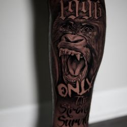 "Dark skin can be tattooed too  This piece was done in a 7-hour session