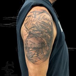 Ancient Ink Tattoo & Piercing - Custom Hyper Realistic 1/4 Sleeve by Drew Ferguson