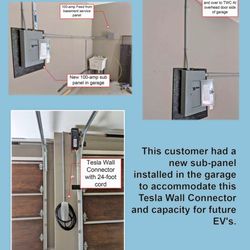RF Electric - Tesla Wall Connector fed from a new garage EV-panel